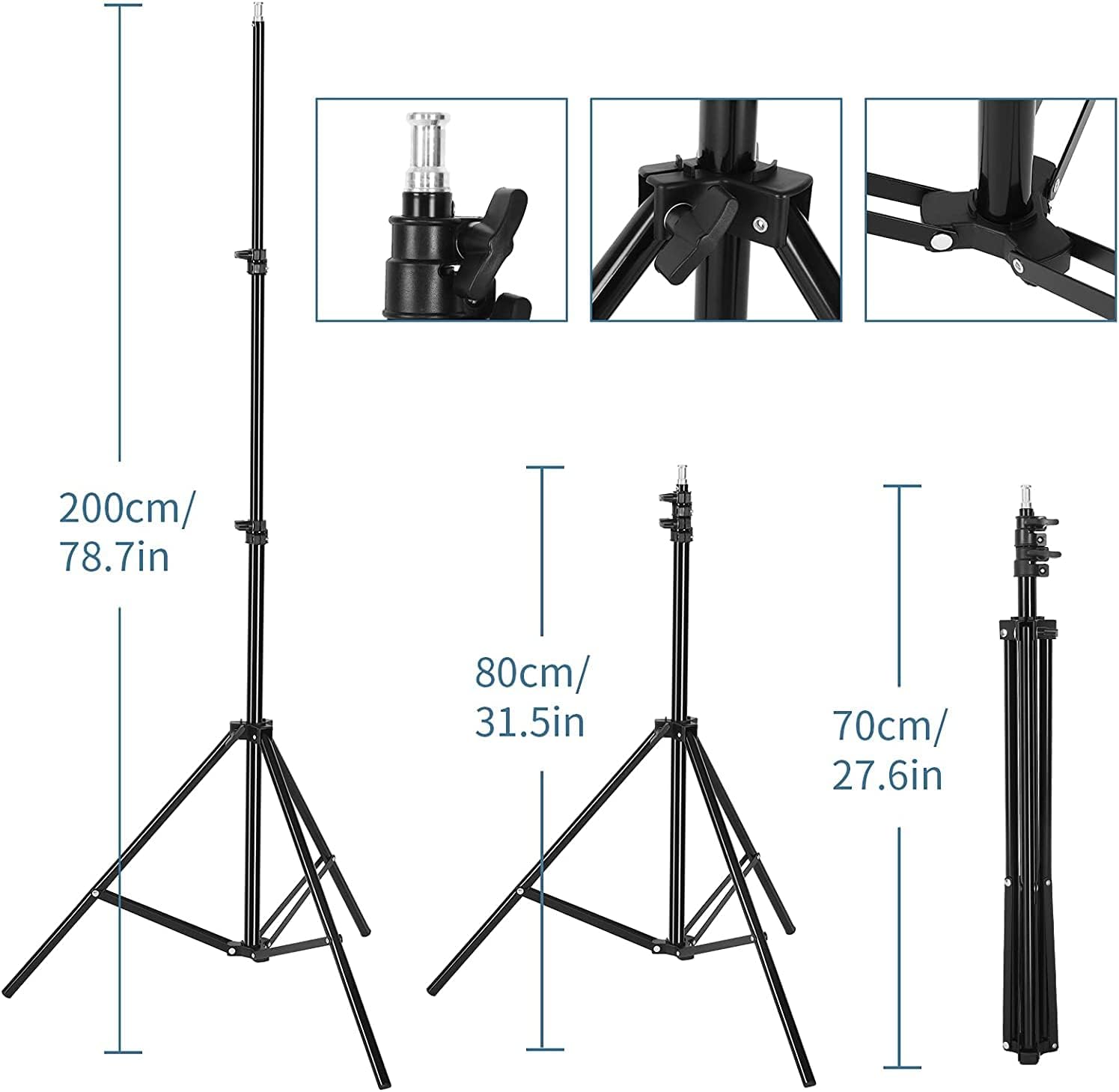 Bonnlo 2m x 3m Background Stand Support System with 1350W 5500K Studio Umbrella Continuous Lighting Kit for Portrait Product Photography and Video Shooting,Portable Carrying Bag (Large)-4