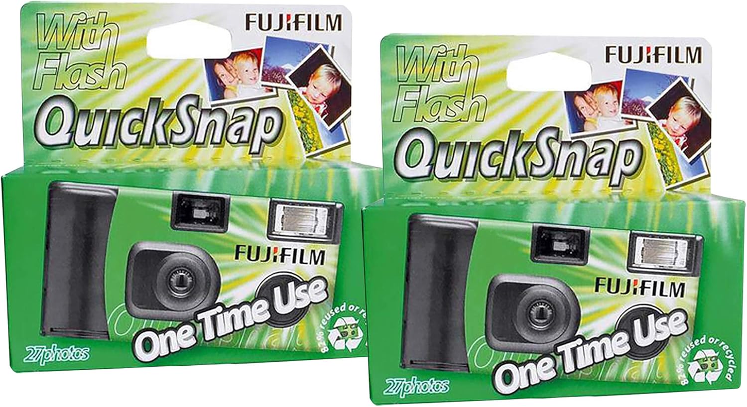 Fujifilm Superia Xtra 400 VV Type 27 Exp QuickSnap Disposable Camera x2 Pack-0