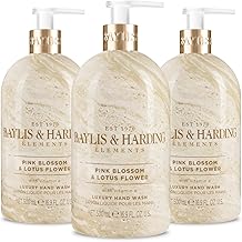 Baylis & Harding Elements Pink Blossom and Lotus Flower Hand Wash, 500 ml (Pack of 3) - Vegan Friendly