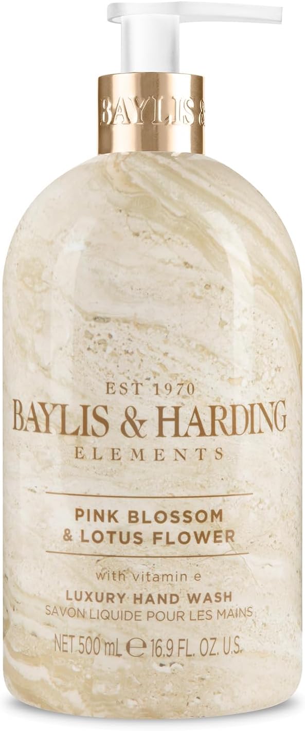 Baylis & Harding Elements Pink Blossom and Lotus Flower Hand Wash, 500 ml (Pack of 3) - Vegan Friendly-1