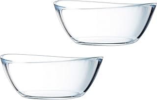 Cristal D'arques Coupelle Glass Bowls - Glass Dessert Ice Cream Bowls - Set of 2 - Diameter 14cm