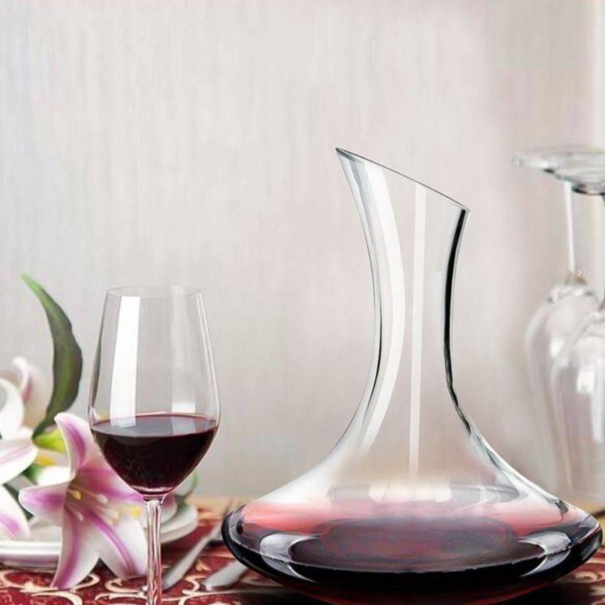 Cristal D'Arques Carafe - Wine Decanter 1.8L, Large Surface Area for Aeration, Drip-Stop System for Impeccable Service, Superior Strength & Clarity, Dishwasher Safe for Easy Cleaning, Elegant Design-3