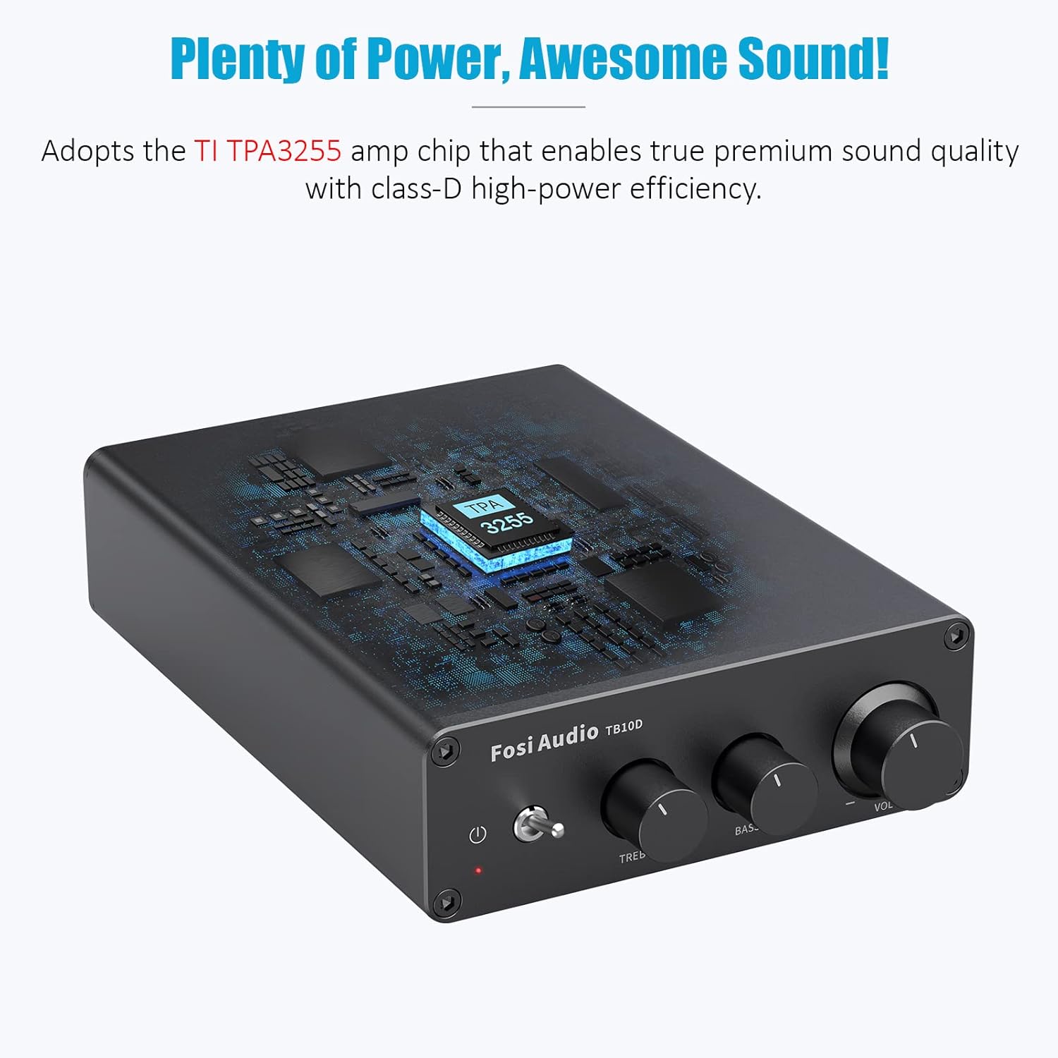 Fosi Audio TB10D 600W TPA3255 Power Amplifier Home Audio HiFi Stereo Class D Digital 2 Channel Integrated Mini Passive Speaker Amp-3