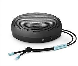 Bang & Olufsen Beosound A1 (2nd Gen) - Premium Wireless Portable IP67 Waterproof Bluetooth Speaker with 360 Degree Sound, Alexa Voice Assistant, Speakerphone, Up to 18 Hrs Playtime - Anthracite/Oxygen