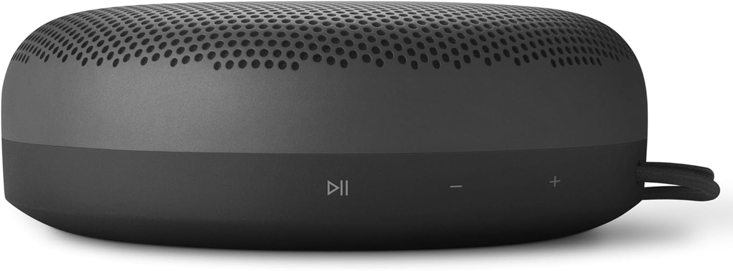 Bang & Olufsen Beosound A1 (2nd Gen) - Premium Wireless Portable IP67 Waterproof Bluetooth Speaker with 360 Degree Sound, Alexa Voice Assistant, Speakerphone, Up to 18 Hrs Playtime - Anthracite/Oxygen-1