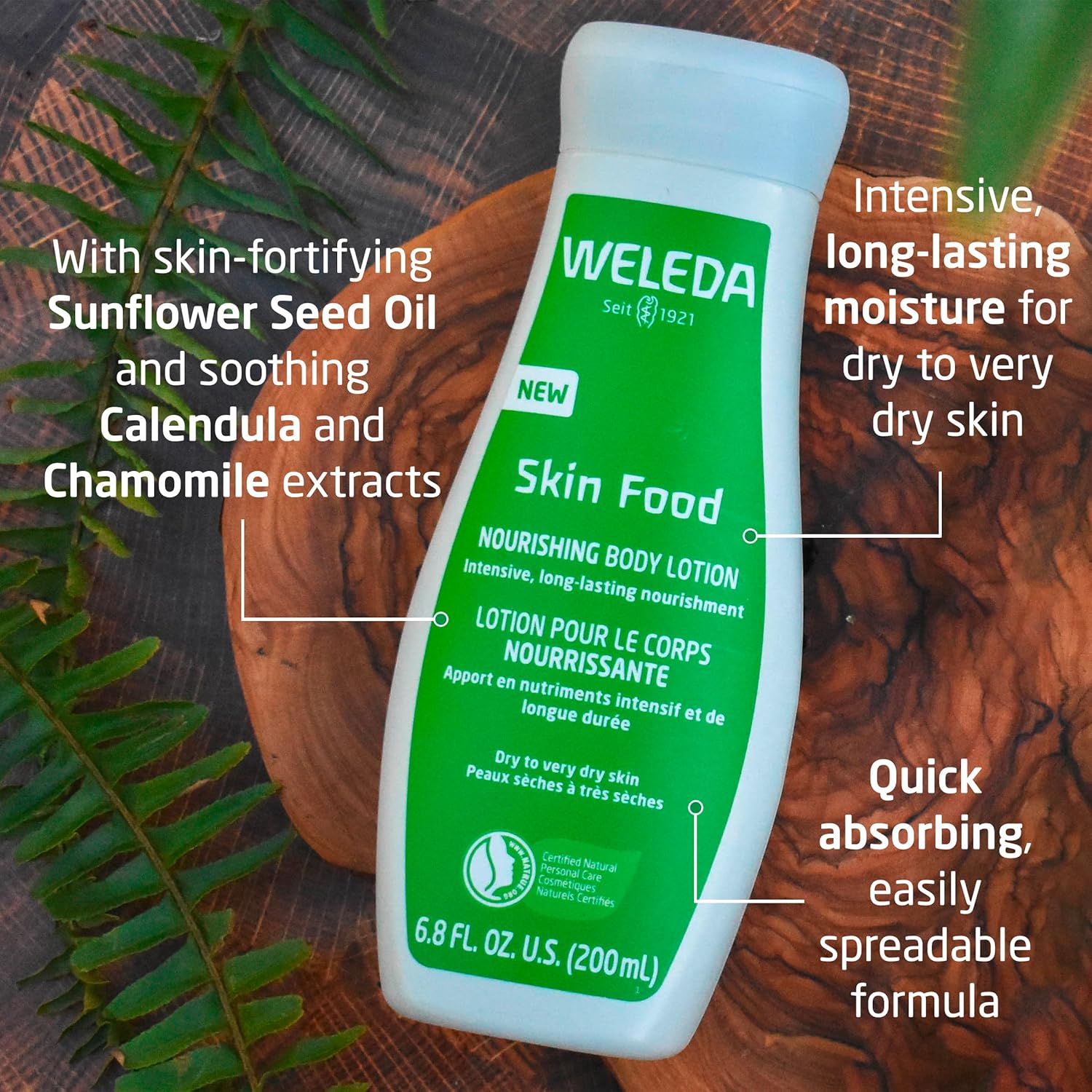 Weleda Skin Food Body Lotion, Rich Body Moisturiser & Dry Skin Cream, Organic Sunflower Seed Oil & Shea Butter, Soothing Body Cream Moisturiser, Body Lotion for Men & Women by Weleda Skin Care - 200ml-2