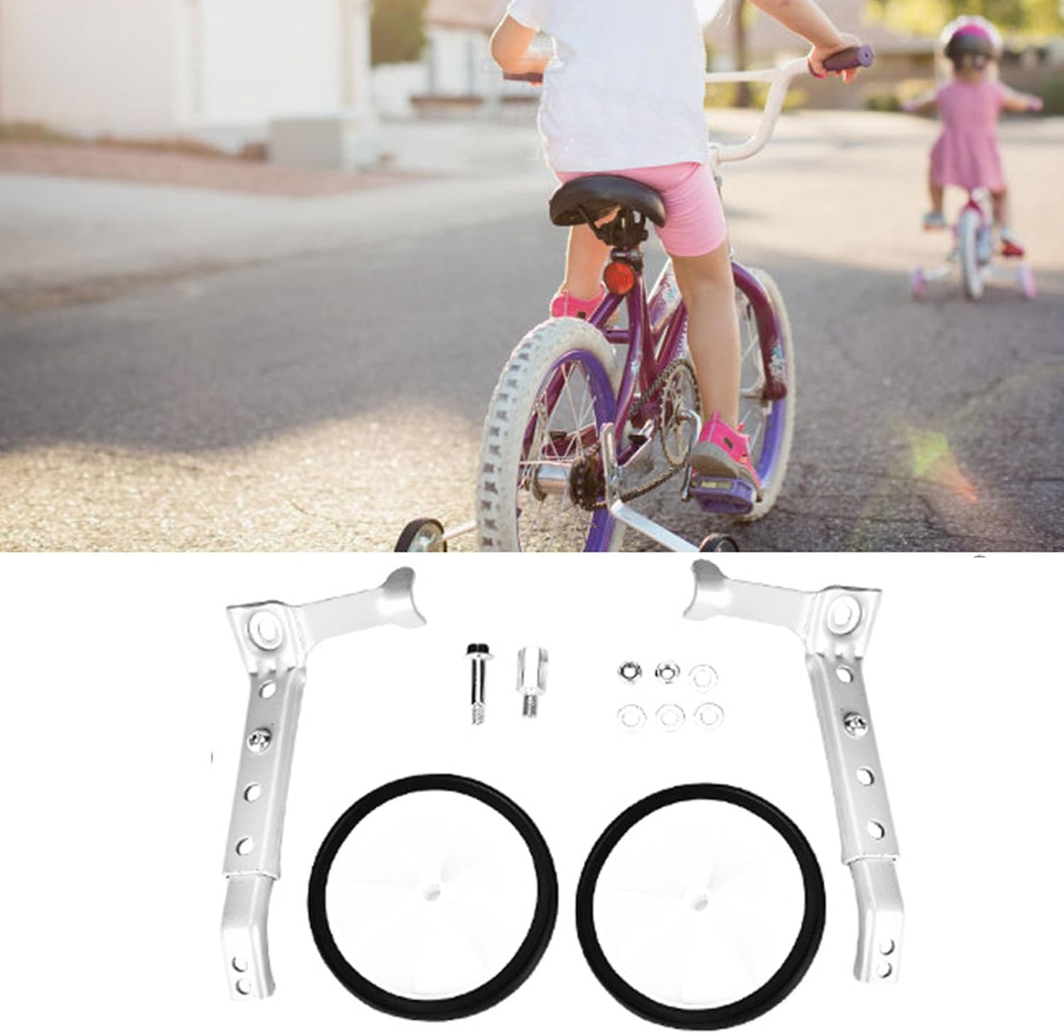 Ejoyous Stabilisers for Childs Bike, Adjustable Variable Speed Bicycle Training Wheels Stabilisers for Childs Bike 16" to 22", Bicycle Training Wheels Stabilizers Support for Kids Adults-6