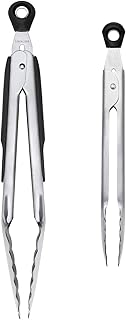 OXO Good Grips 2-Piece Tong Set, Silver