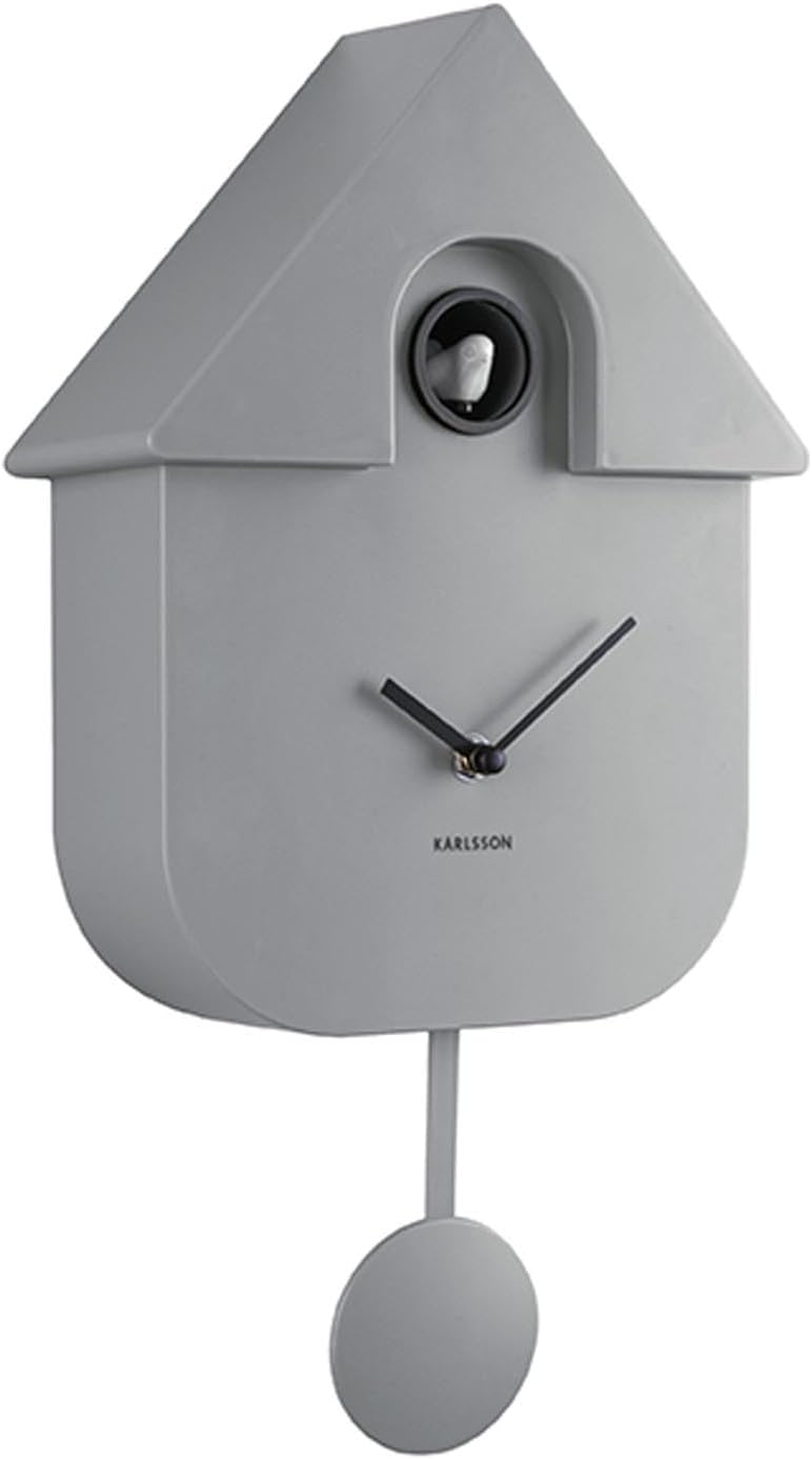 Karlsson Modern Cuckoo Wall Clock - Grey (KA5768GY)-0