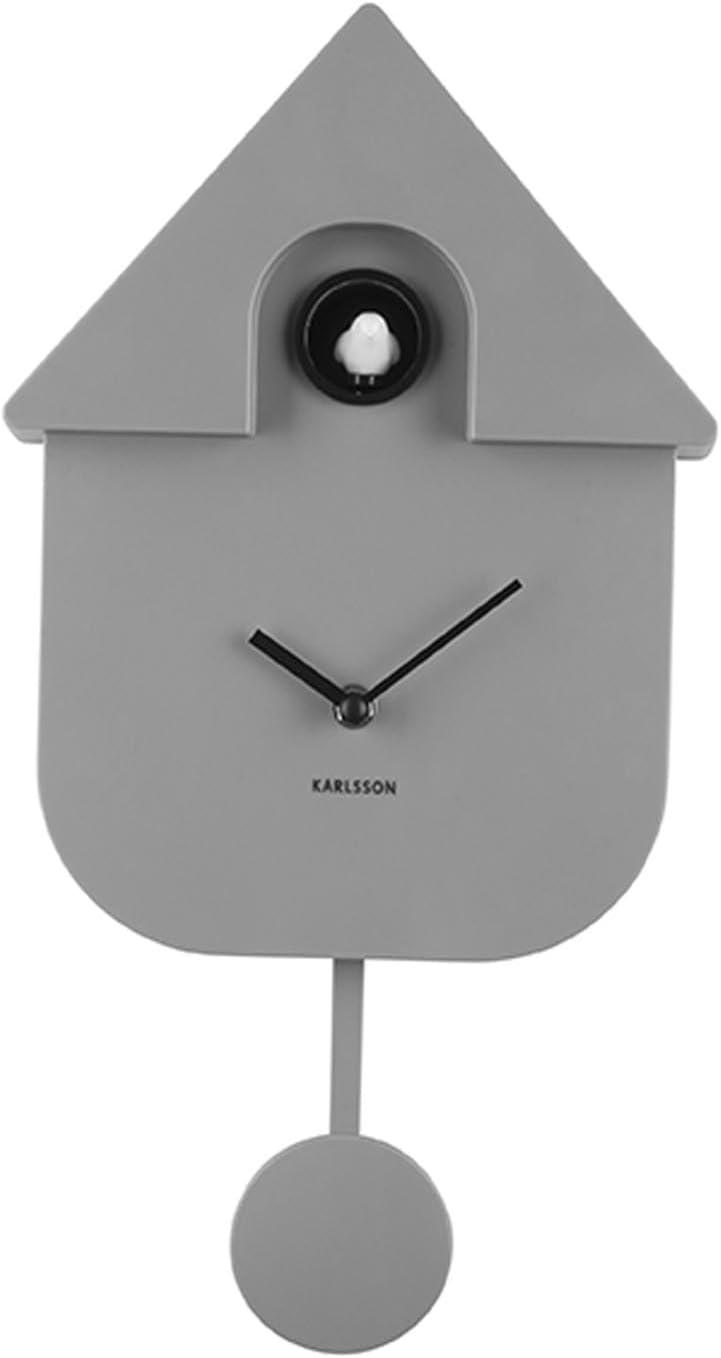 Karlsson Modern Cuckoo Wall Clock - Grey (KA5768GY)-3