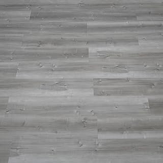 NUFLR Floor Tiles Self Adhesive Vinyl Flooring Grey Wood Effect Peel and Stick Floor Tile Vinyl Flooring Planks for Kitchen Living Room and Bathroom Floor Planks 15X90cm 10pcs (1.35m²)