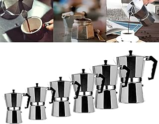 WY8 TOP MOKA Italian Coffee Pot Maker Filter Stove Top Mocha Espresso Coffee Pot all size (100ML 2CUP)