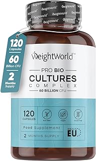 Bio Cultures Complex Probiotics & Prebiotics - 60 Billion CFU - 2 Months Supply - 120 Vegan Probiotic Complex Capsules for Adults - 20 Gut-Friendly Bacterial Cultures Like Lactobacillus Acidophilus