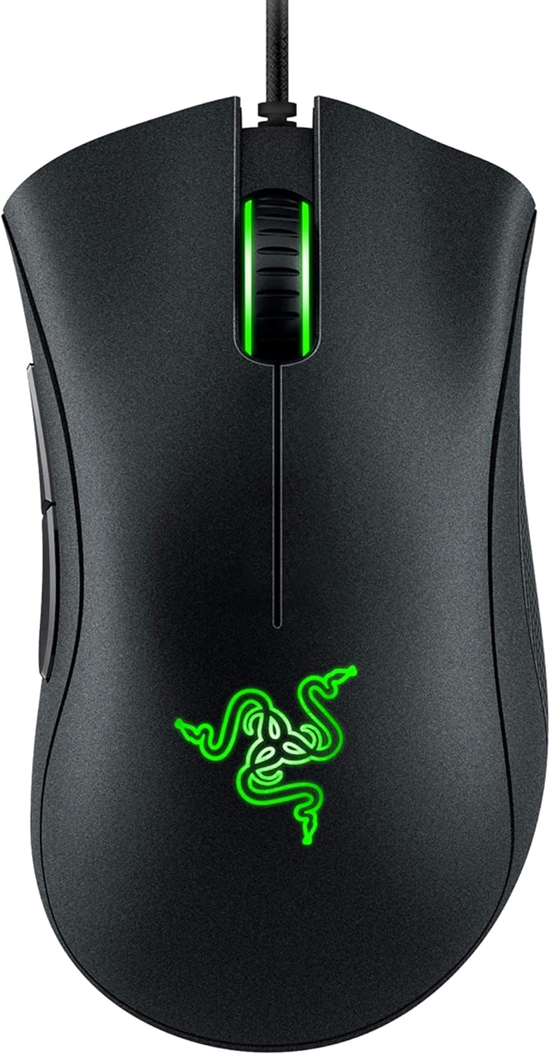 Razer DeathAdder Essential (2021) - Wired Gaming Mouse (Optical Sensor, 6400 DPI, 5 Programmable Buttons, Ergonomic Form Factor) Black-0