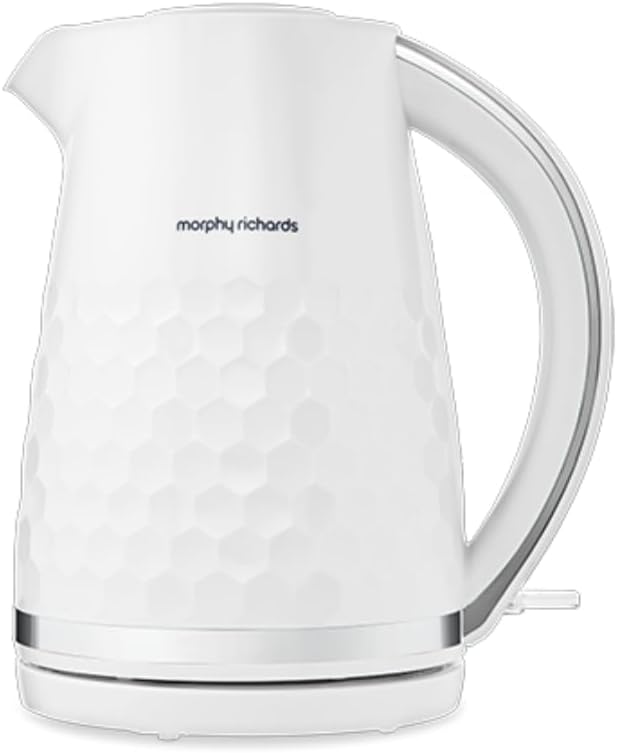 Morphy Richards Hive White Jug Kettle - 1.5L - Rapid Boil - Plastic - High Gloss - 108274-0