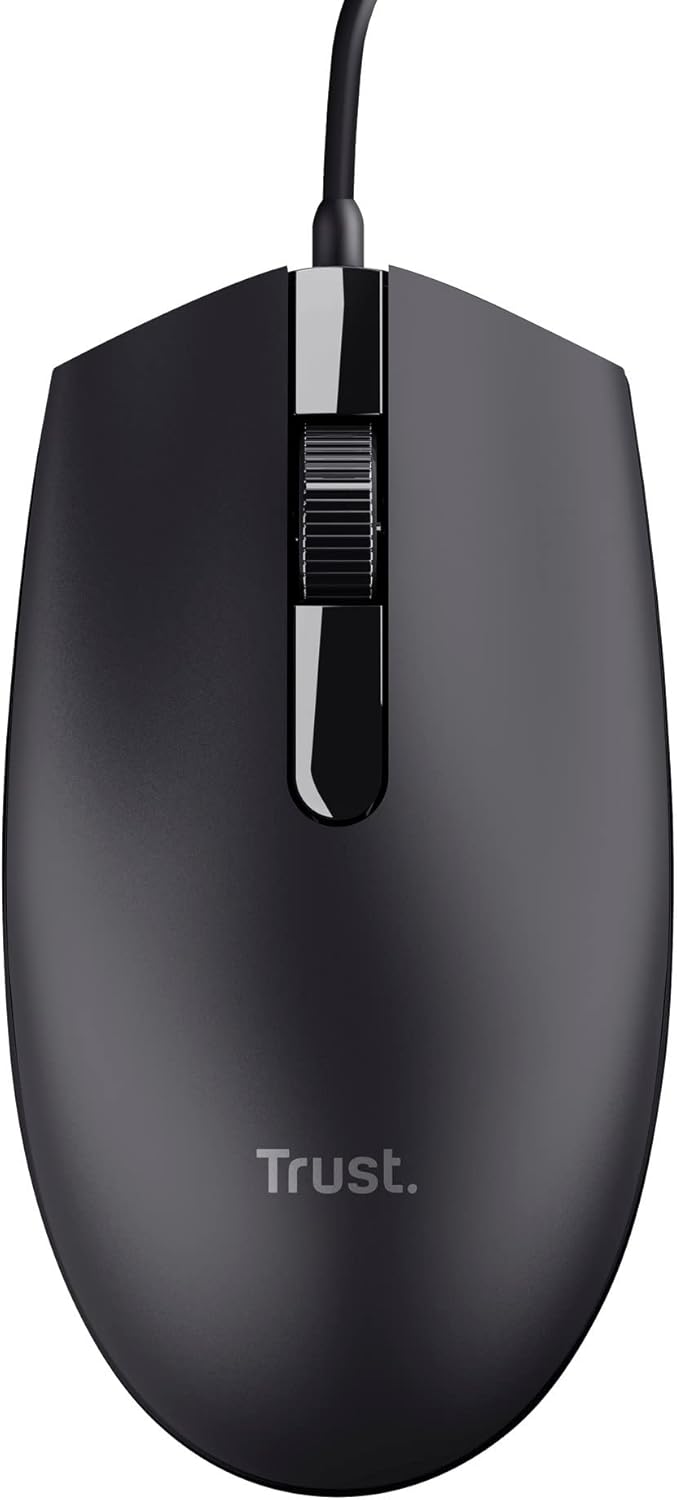 Trust Basi Computer Mouse with Optical Sensor, 3 Buttons, Wired Mouse for Left and Right Handed Users, 160 cm Cable, Plug & Play USB Mouse for PC, Laptop, Mac - Black-7