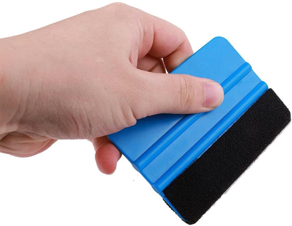 Fashion Hitch ACC0043 Vinyl Wrap Squeegee Applicator Professional Wrapping Sign Decal Plastic Tool Felt Edge, Blue-0