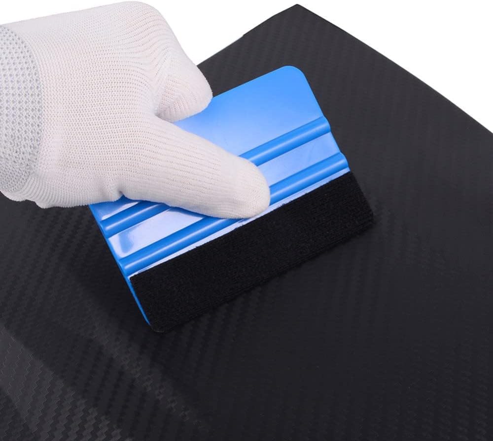 Fashion Hitch ACC0043 Vinyl Wrap Squeegee Applicator Professional Wrapping Sign Decal Plastic Tool Felt Edge, Blue-3