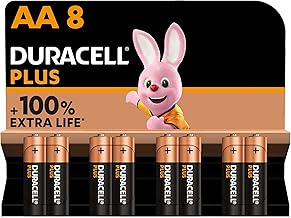 Duracell Plus AA Batteries (8 Pack) - Alkaline 1.5V - Up To 100% Extra Life - Reliability For Everyday Devices - 0% Plastic Packaging - 10 Year Storage - LR6 MN1500