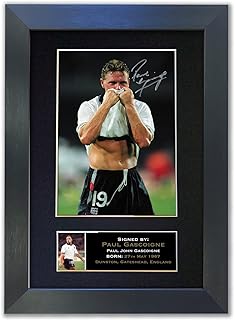 PAUL GASCOIGNE GAZZA Signed Reproduction Autograph Mounted Photo Print #313