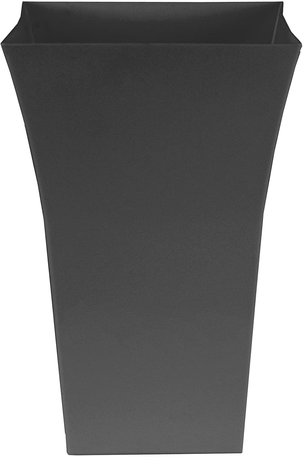 Large Milano Plastic Gloss Planters, Set of 2 - DARK GREY Colour - Dimensions: 44cm (H) x 30cm (W) x 30cm (D).-2