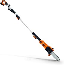 SuperHandy Pole Chain Saw Cordless 20cm with 20V Battery Pack, Extension Pole Chainsaw for Branch Cutting and Tree Trimming