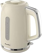 Breville Bold Vanilla Cream Electric Kettle | 1.7L | 3kW Fast Boil | Cream & Silver Chrome [VKT223]