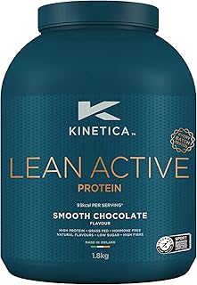 Kinetica Lean Protein Powder, Low Calorie, Grass Fed Whey, 72 Servings, Smooth Chocolate, 1.8kg