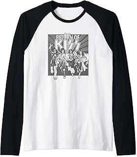 KISS - Return of KISS Black & White Raglan Baseball Tee