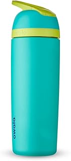 Owala Flip Insulated Stainless Steel Water Bottle with Built-in Straw, 560 ml, Neon Basil