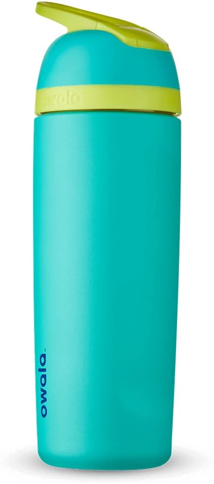 Owala Flip Insulated Stainless Steel Water Bottle with Built-in Straw, 560 ml, Neon Basil-0