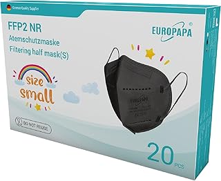 EUROPAPA® 20x FFP2 Mask S In Small Size Masks Respiratory Masks 5-Layer Hygienically Individually Packed EU 2016/425