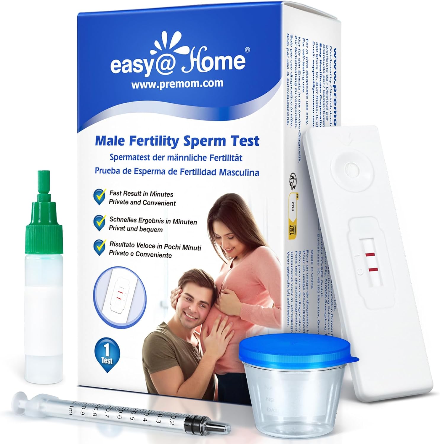 Easy@Home Male Fertility Sperm Test: Indicates Normal or Low Sperm Count | Convenient Accurate Private-0