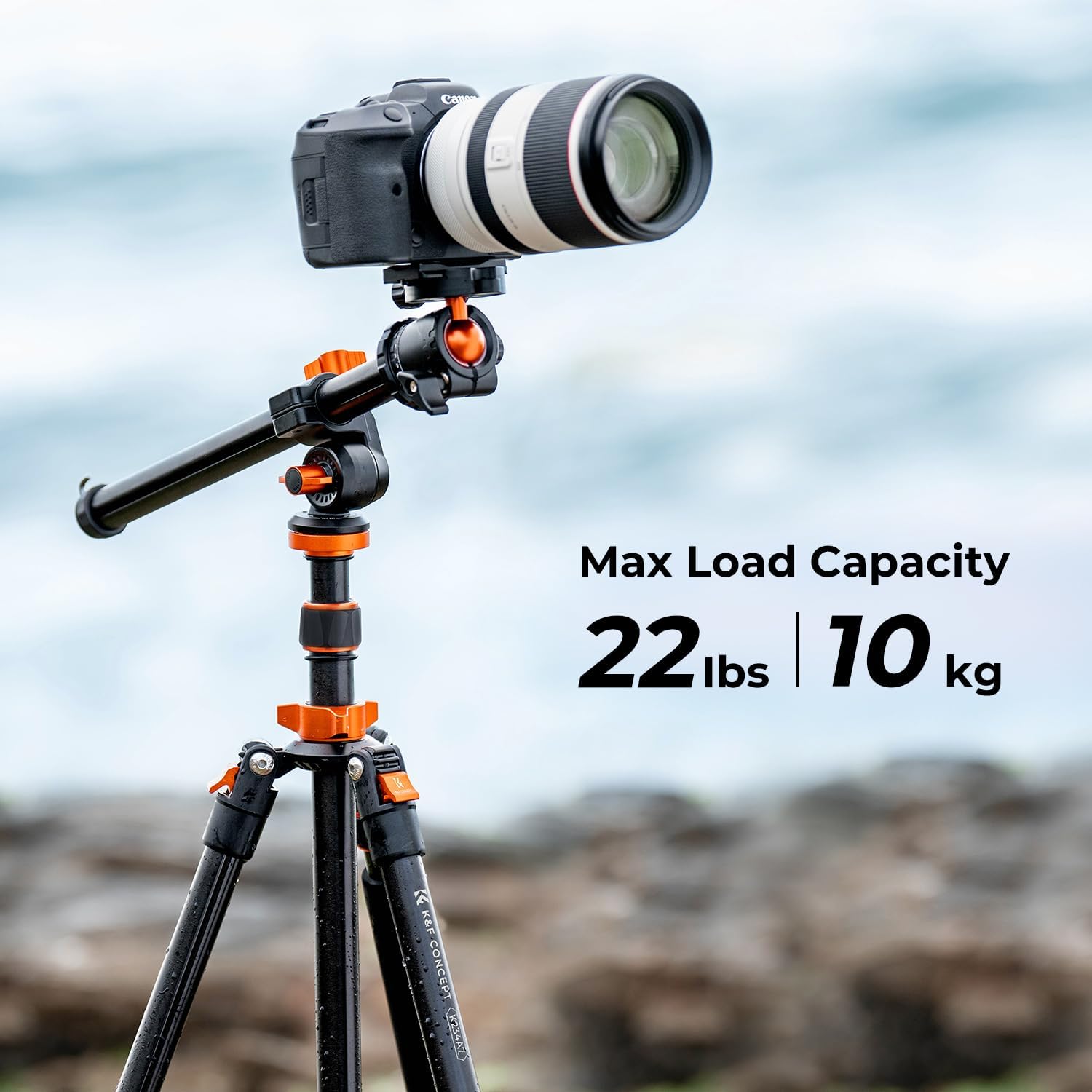 Camera Tripod 79"/200cm, K&F Concept DSLR Tripods Overhead Aluminum Lightweight Tripod Monopod with Ball Head Loading Up to 22lbs/10kg K234A7+BH-28L (Old Model S210) + Extension Arm-3