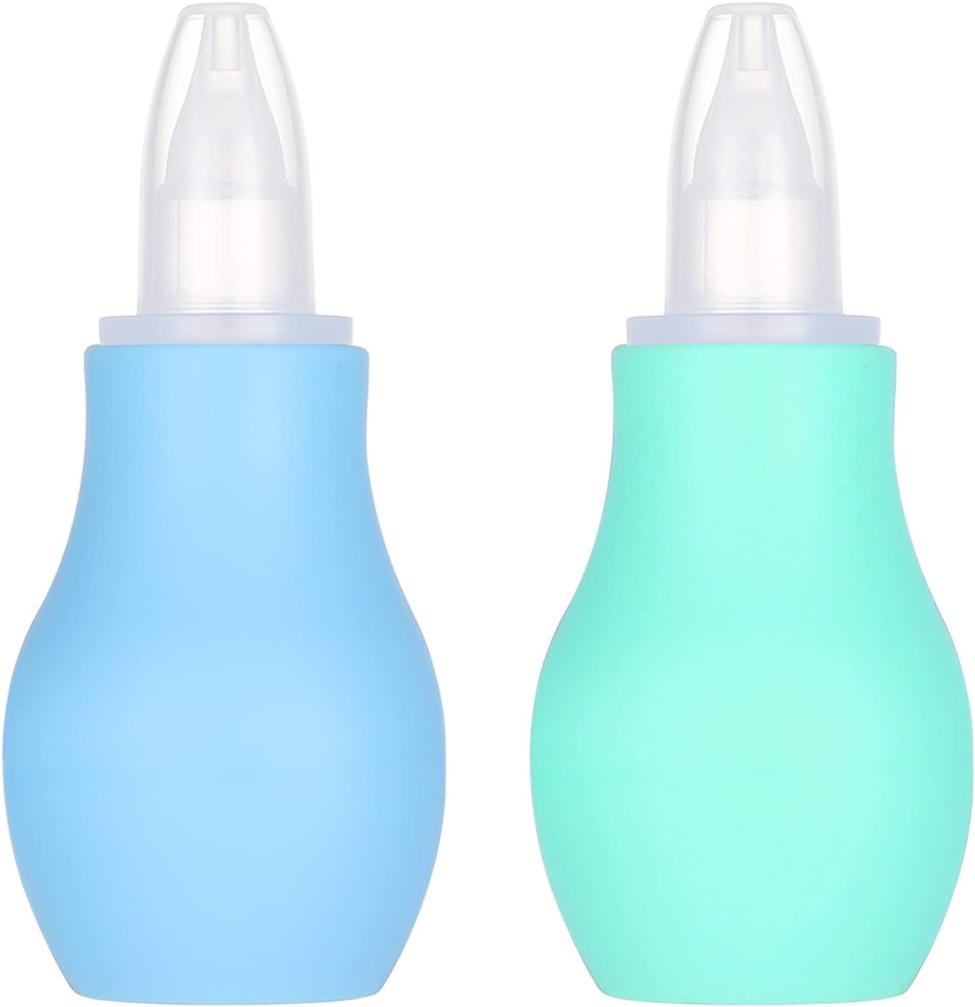 Firtink 2 Packs Baby Nasal Aspirator, Nasal Aspirator Newborn, Baby Nose Sucker Baby Nose Cleaner Baby Nasal Cleaner Mucus Removal for Newborns&Toddlers(Blue+Green)-0