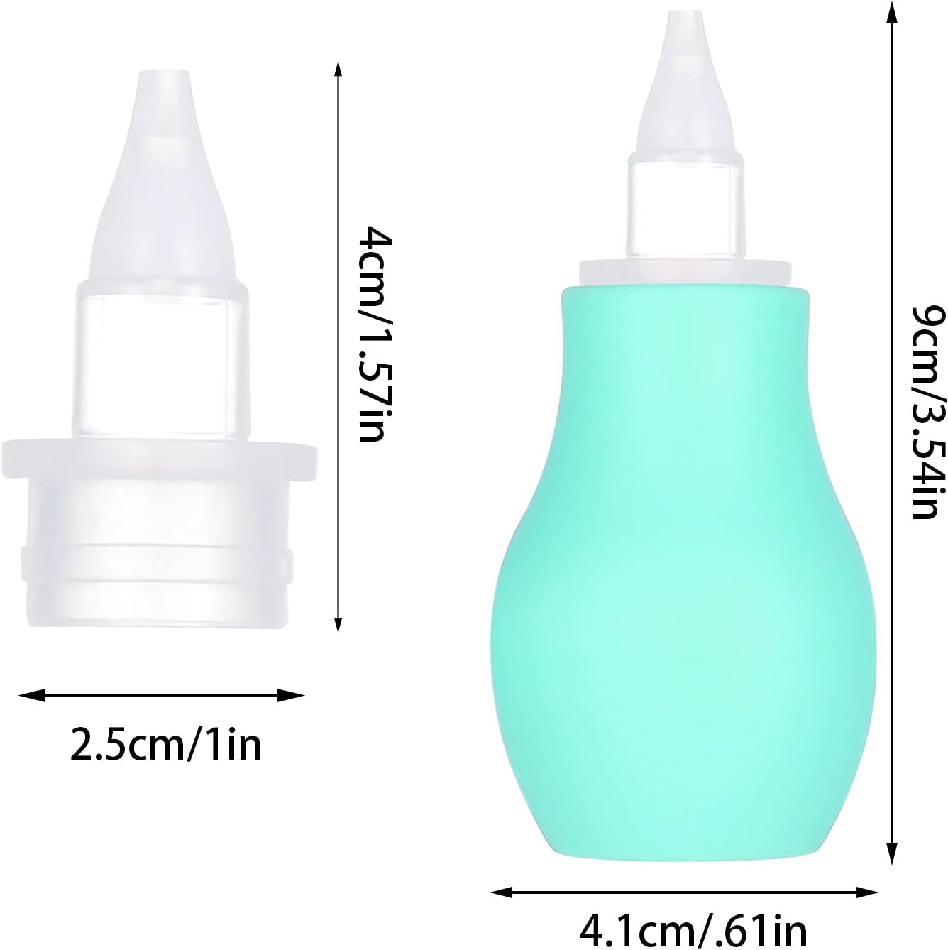 Firtink 2 Packs Baby Nasal Aspirator, Nasal Aspirator Newborn, Baby Nose Sucker Baby Nose Cleaner Baby Nasal Cleaner Mucus Removal for Newborns&Toddlers(Blue+Green)-1