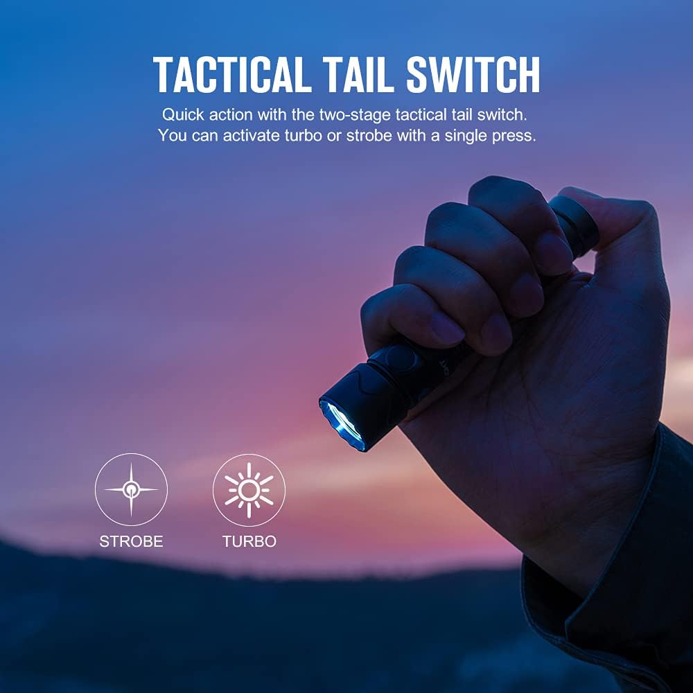 OLIGHT WM 2 Tactical Torch 1750 Lumens 220 Meters Rechargeable LED Torch with Proximity Sensor and Dual Switch, Pocket Handheld Torches for Emergency Camping Outdoor Hiking (Black)-6