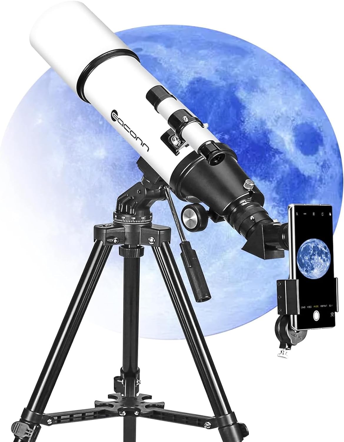 Telescopes for Adults Astronomy, 80mm Aperture 600mm Refractor Telescope for Kids & Beginners, Compact and Portable Travel Telescopio with Backpack-1