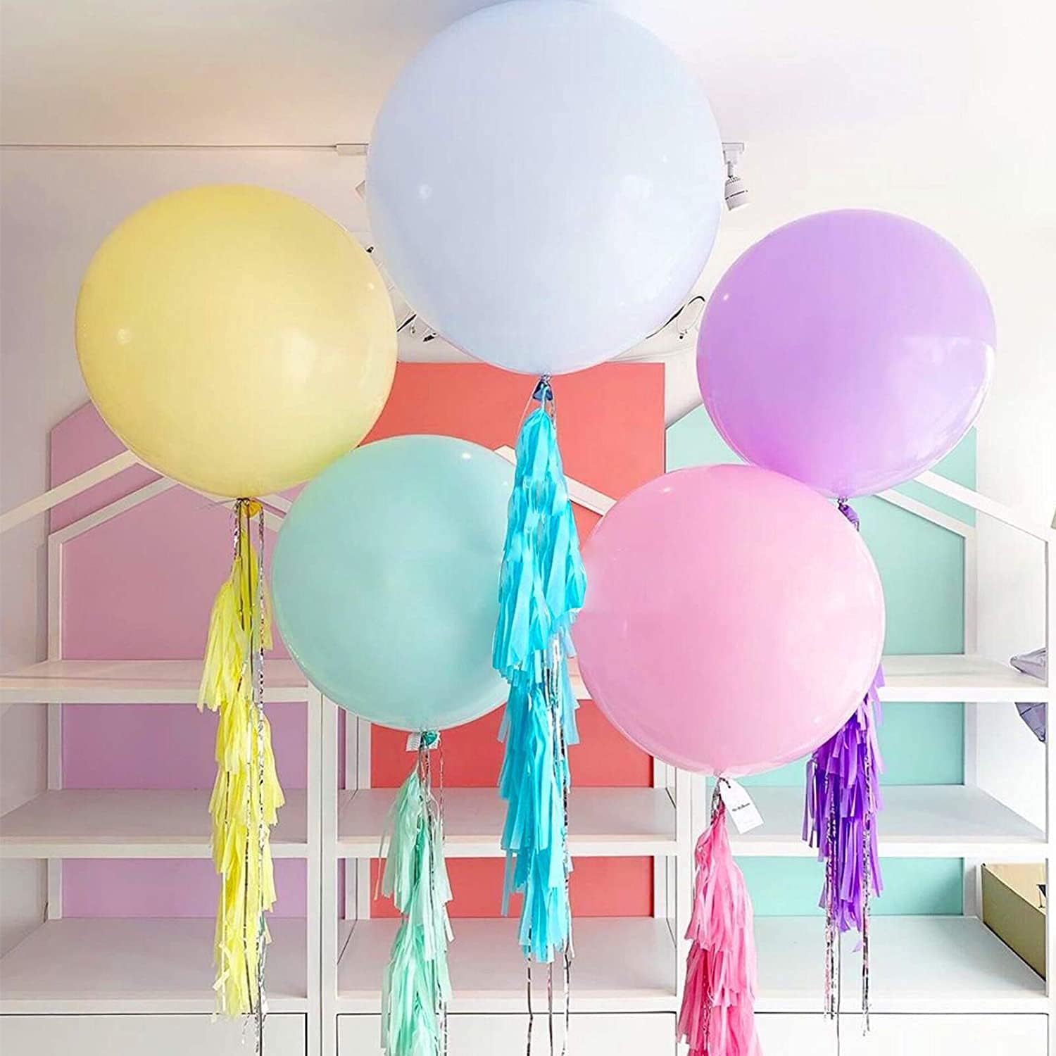 GuassLee 30pcs Pastel Balloons 18 inch Large Pastel Balloons Big Round Pastel Jumbo Latex Balloons for Birthday Wedding Baby Shower Event Decorations-0