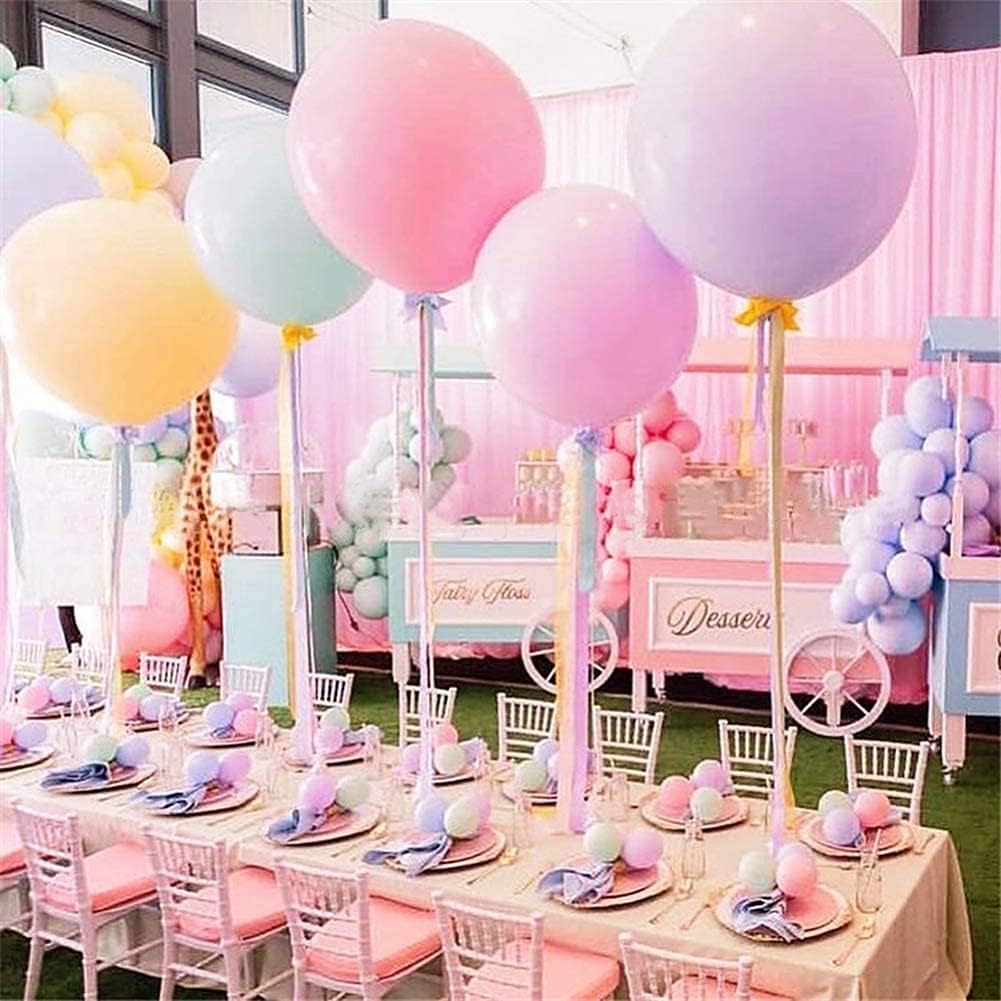 GuassLee 30pcs Pastel Balloons 18 inch Large Pastel Balloons Big Round Pastel Jumbo Latex Balloons for Birthday Wedding Baby Shower Event Decorations-3