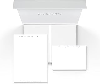 Me Loovely Personalised Stationery Gift Set Writing Paper and Envelopes Sets Flat Note Cards Sheets Luxury Customised Writing Supplies | Christmas Gifts