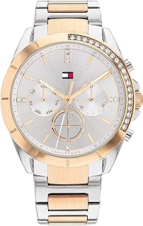 Tommy Hilfiger Analogue Multifunction Quartz Watch for Women with Two-Tone Stainless Steel Bracelet - 1782387