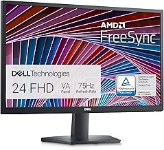 Dell SE2422HX 24 Inch Full HD (1920x1080) Monitor, 75Hz, VA, 5ms, AMD FreeSync, HDMI, VGA, 3 Year Warranty, Black