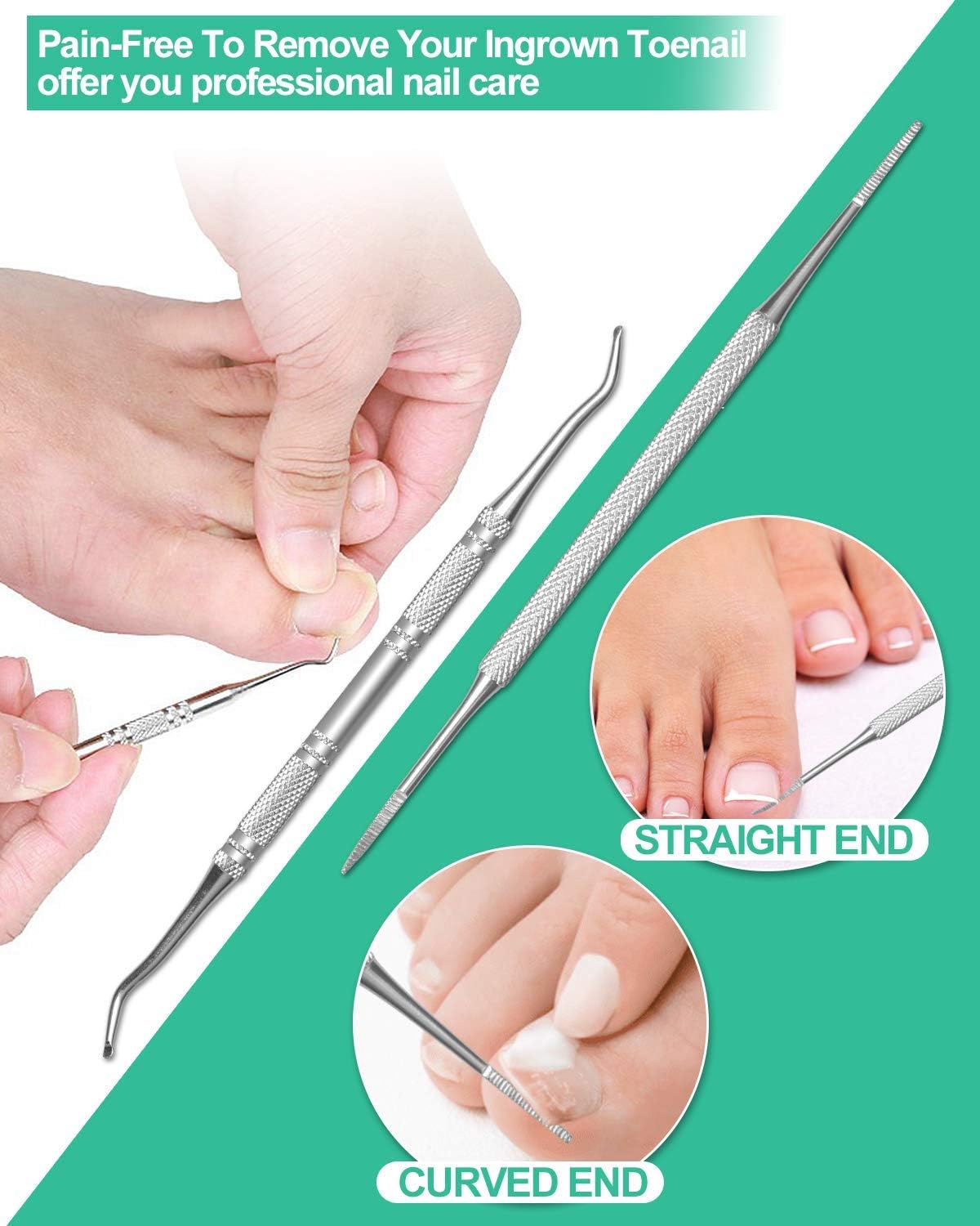 Podiatrist Super Sharp Nail Clippers for Thick & Ingrown Hard Toenail Fingernail. Stainless Steel Clippers Toenail Cutters. Professional Pedicure Tool for Men Women Senior-5