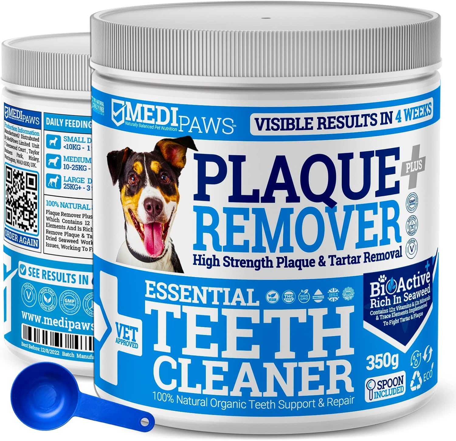 MediPaws® Plaque Off Remover Dogs 350g For Dog Teeth & Bad Breath | Just Add To Dog Food - No Need For Dog Toothbrush or Dog Toothpaste | Remove Dog Bad Breath & Plaque Remover For Dogs, Cats & Pets-0