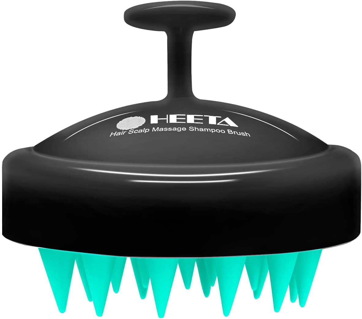 HEETA Scalp Massager Hair Growth, Shampoo Brush with Soft Silicone Bristles for Hair Care and Head Relaxation, Ergonomic Scalp for Women/Men/Pet-Turquoise&Black-0