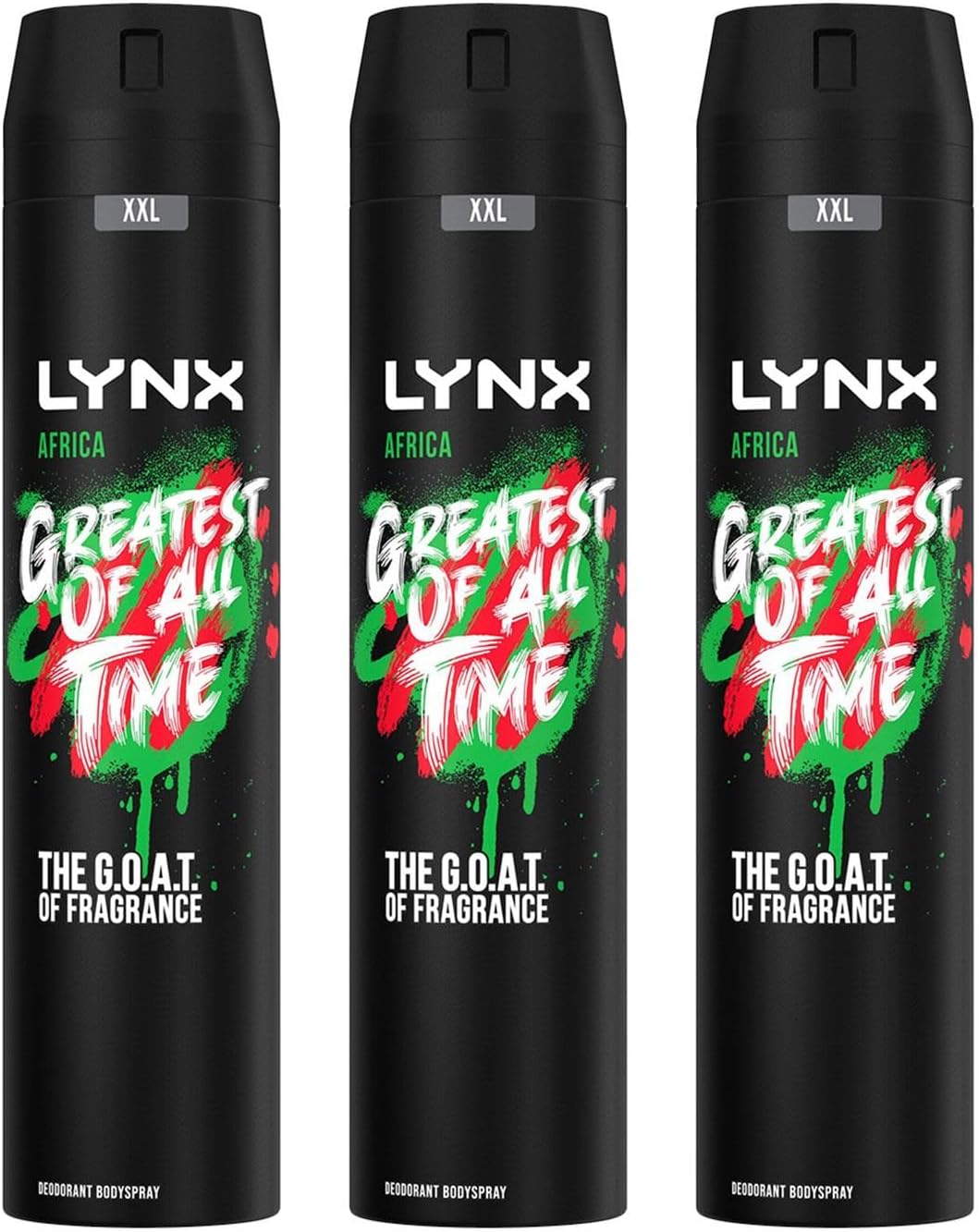 Lynx Africa XXL Limited Edition Deodorant and Body Spray 48 Hour High Definition Fragrance, Pack of 3 x 250ml-0