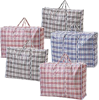 1ABOVE 1ABOVE SUPER JUMBO Strong Laundry,Shopping, Storage, Reusable Store, Cloth, Moving, Waterproof, Handles and Zipper Bags (size:80cmx70cmx30cm) (5)