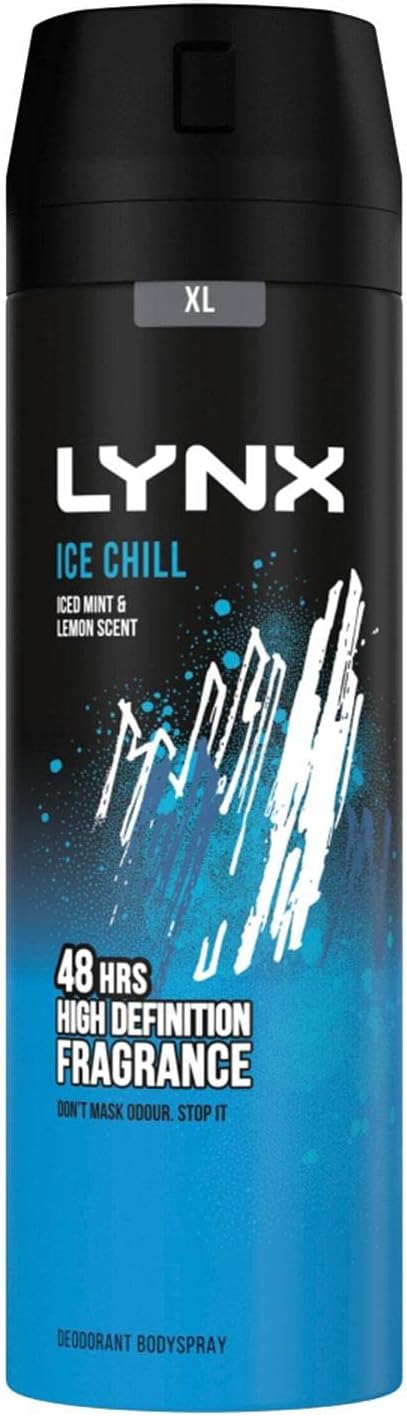 3 Pack of Lynx 48H Fresh Ice Chill with Frozen Mint and Lemon Deodorant Body spray 200ml-1