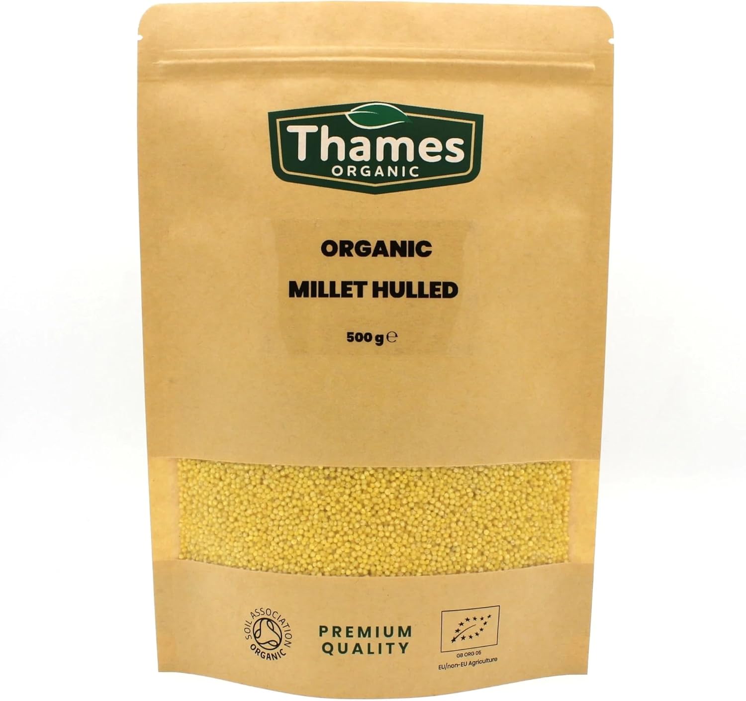 Organic Millet Hulled 1kg - Delicious Grain, Certified Organic, Raw, GMO Free, Whole Grain, Vegan, High Fibre - Thames Organic-1